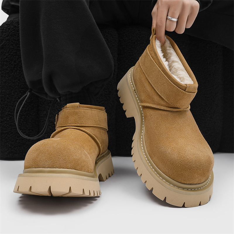 加绒加厚雪地靴东北大棉鞋防寒