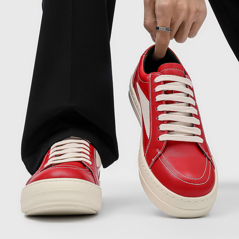 thumbnail for Niche design red board shoes, men's and women's casual shoes, inverted triangle couple trendy shoes, breathable high-end moral training shoes