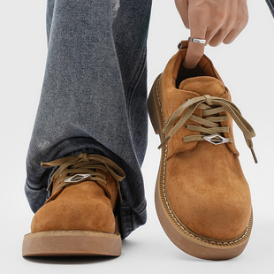 小众设计感厚底增高大头鞋男英伦风复古德比鞋百搭休闲皮鞋大黄鞋