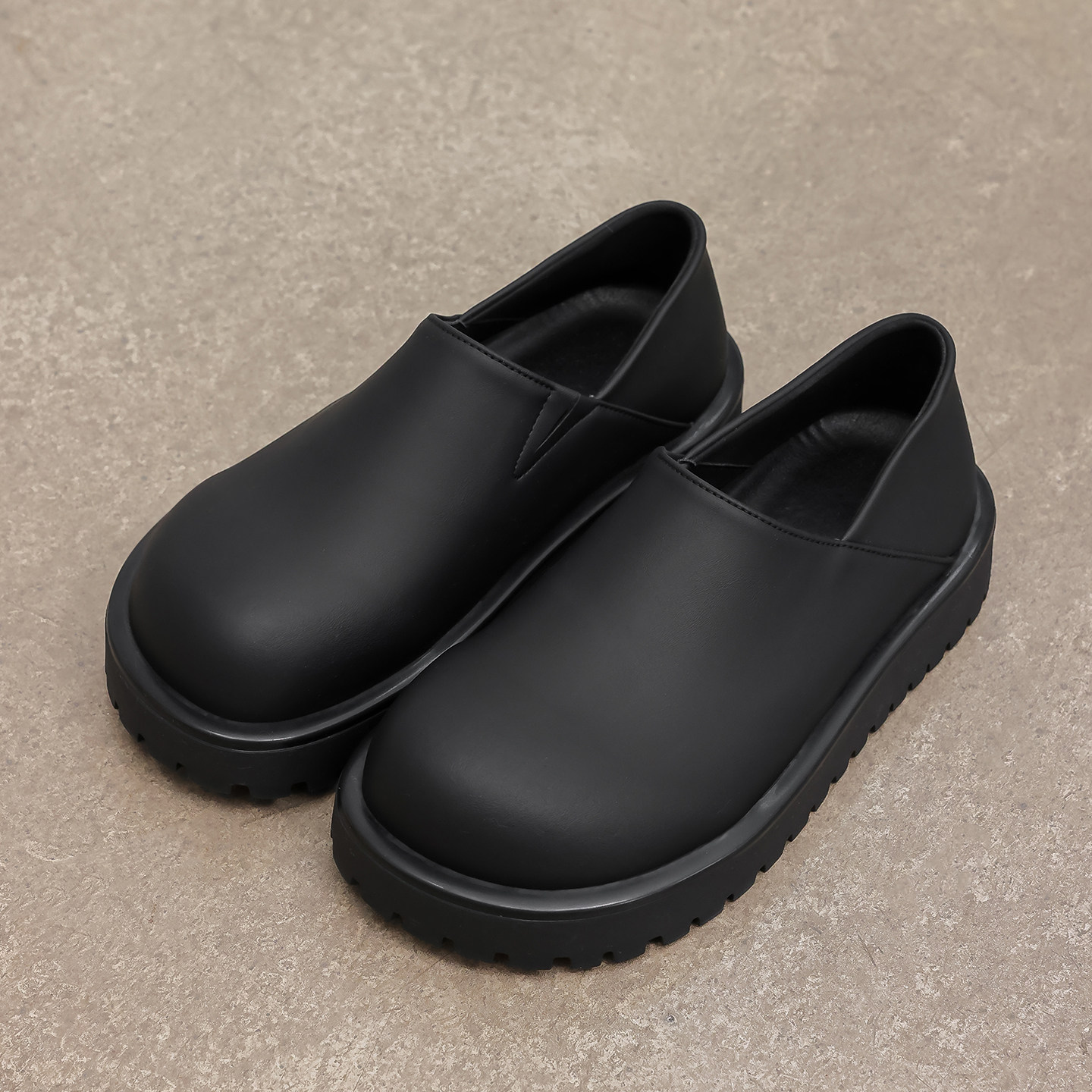 2026春季新款黑色厚底增高全包勃肯鞋男女一脚蹬休闲鞋情侣乐福鞋