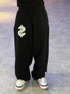 宝贝印花卫裤 美元 街舞嘻哈宽松酷帅舒适 型超好WITHOUT 版