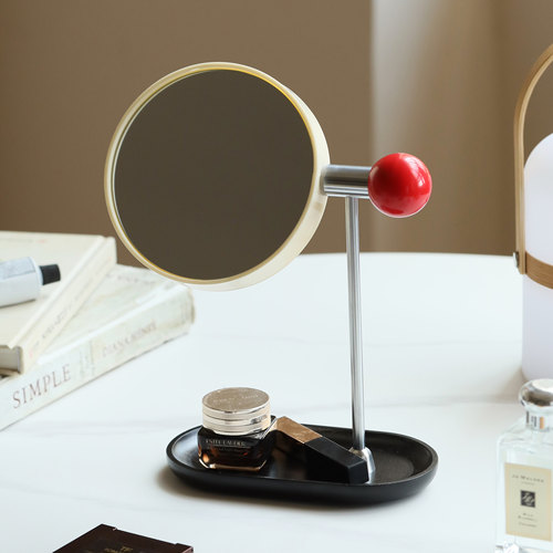 斗合化妆镜原创网红复古轻奢ins