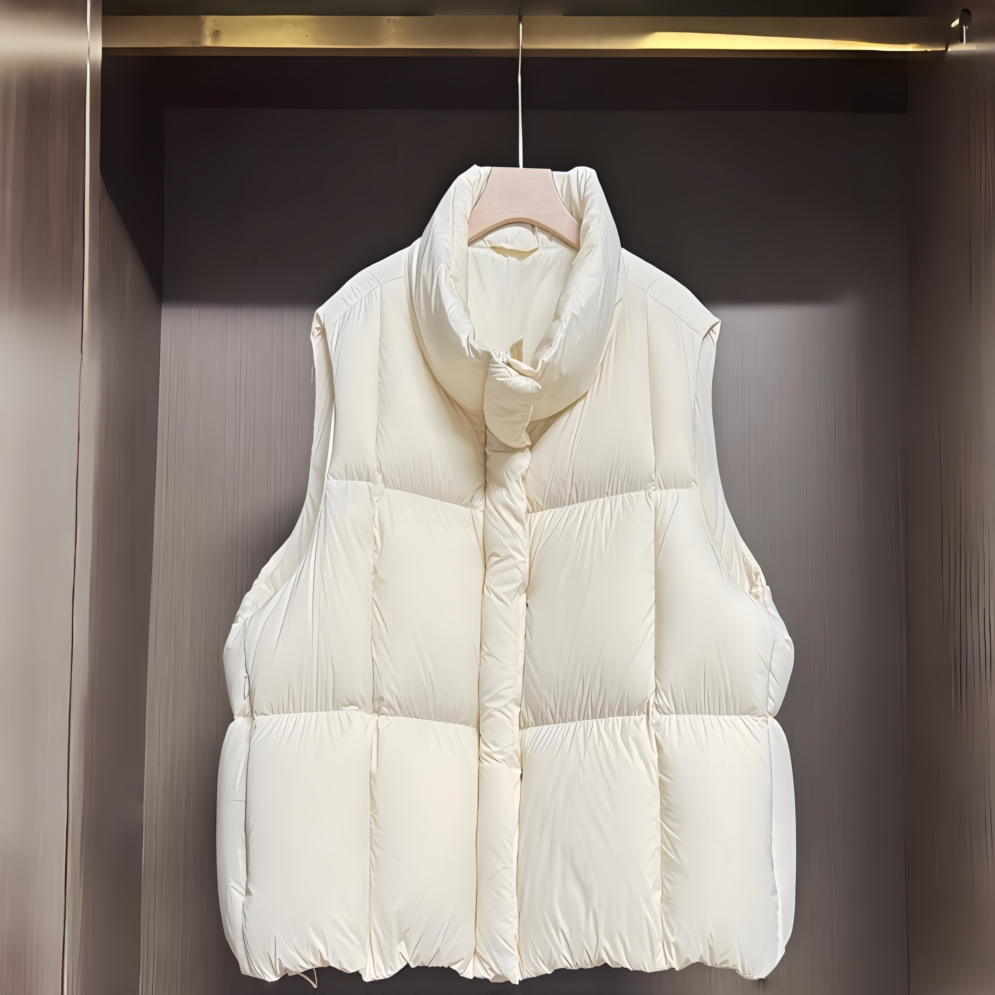 胖mm大码立领羽绒棉服马甲女秋冬新款宽松保暖外穿马夹外套615