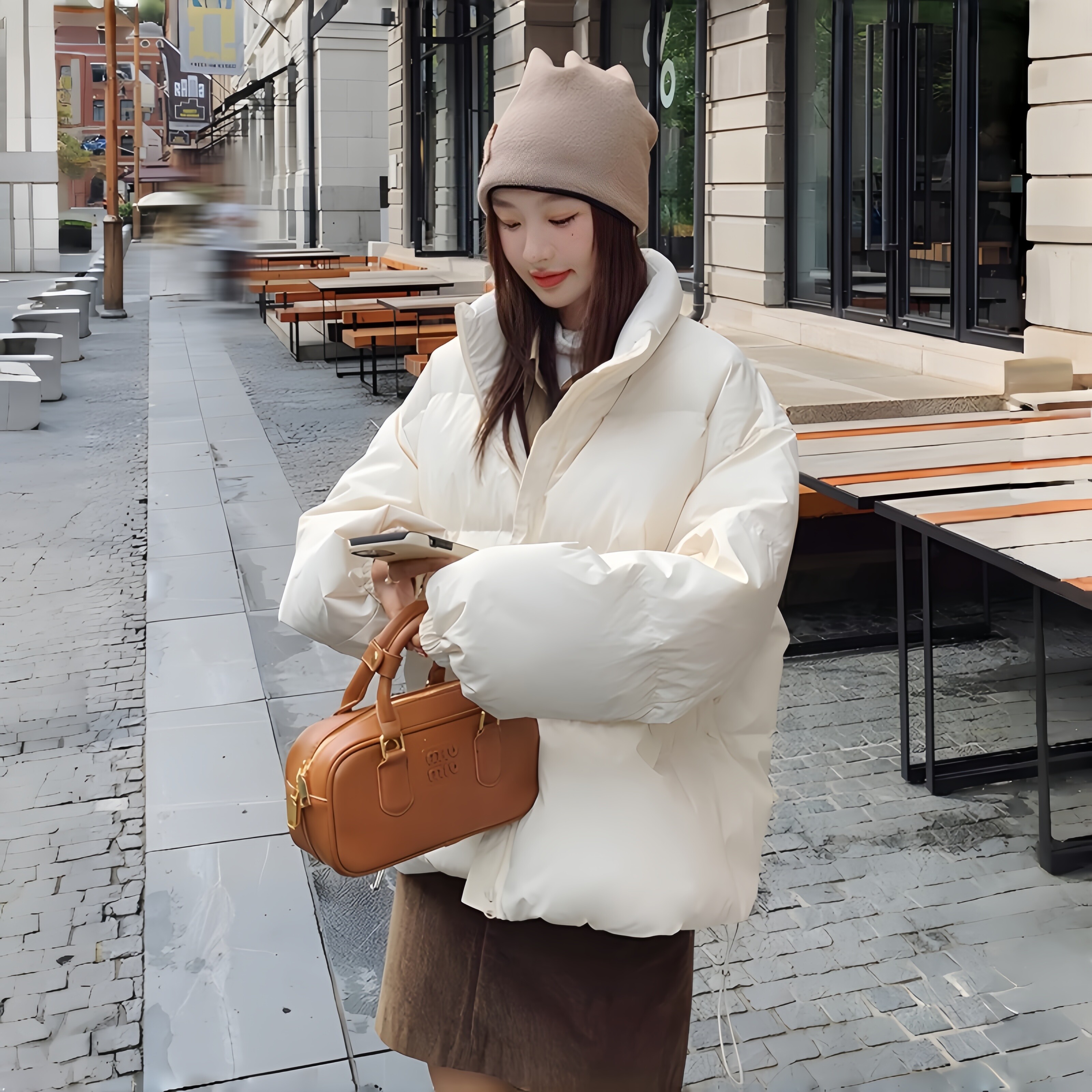 大码胖妹妹羽绒棉服女秋冬新款洋气减龄宽松百搭保暖外套