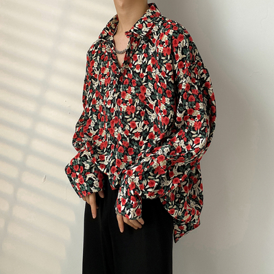 休闲衬衣ins男女潮流宽松夏威夷