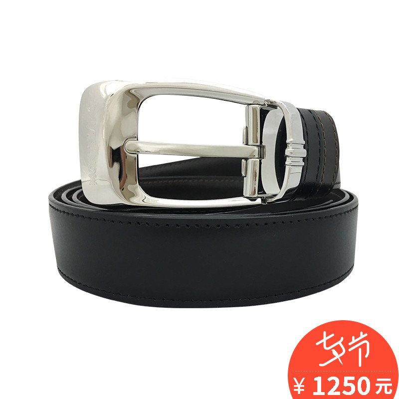 MontBlanc Íò±¦Áú ÄÐʿƤ´øÑü´ø ¶ÆîÙ¹âÃæÕë¿ÛË«ÃæÆ¤´ø106149