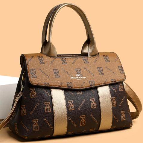 鳄鱼纹手提包2025新款真皮中年妈妈斜挎包百搭大容量单肩包