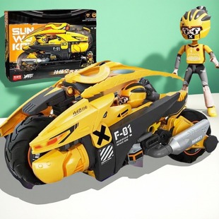 布鲁可英雄无限齐天飞车拼装模型玩具孙悟空摩托车巨猿甲