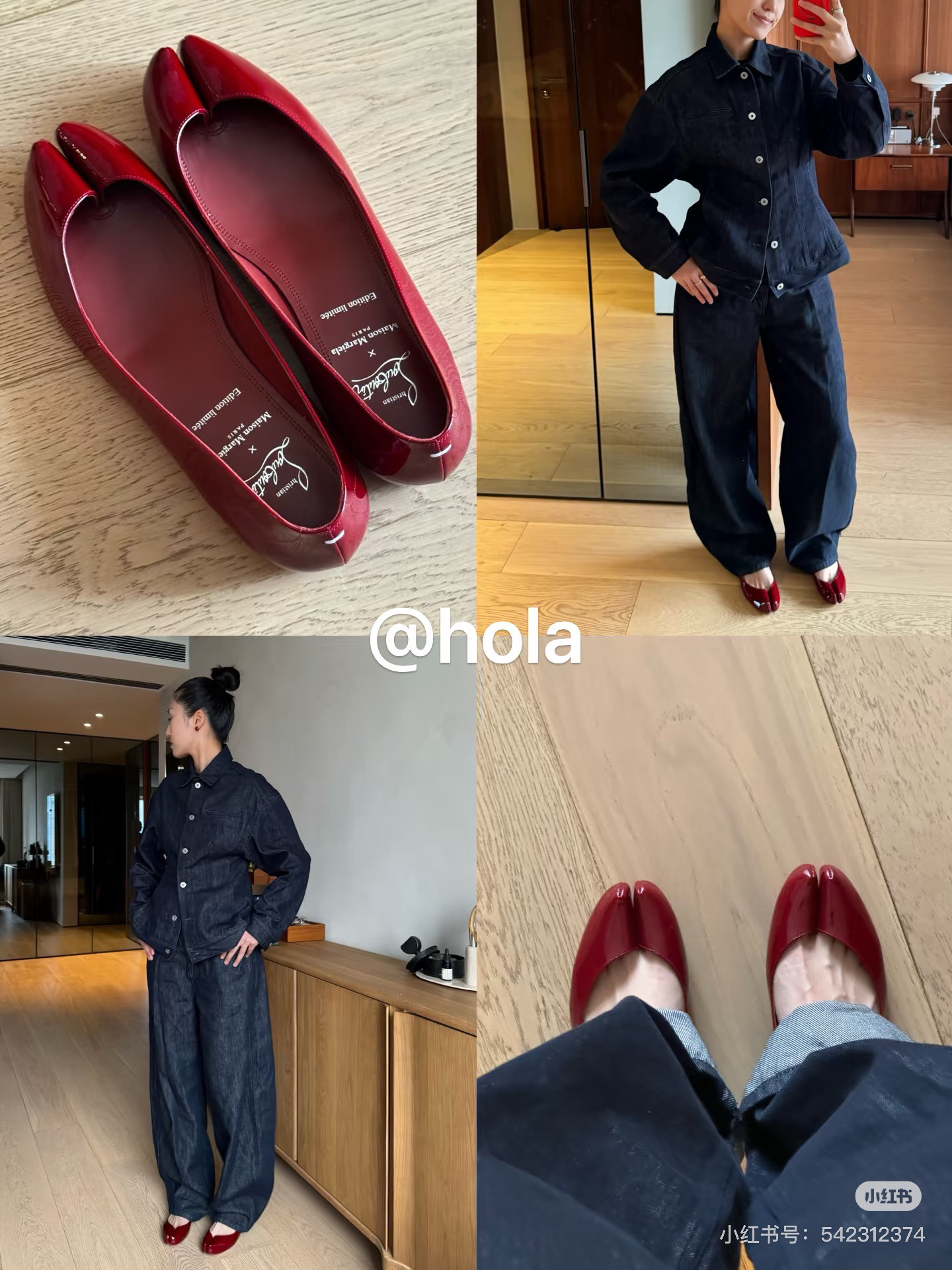 Margiela Louboutin Tabi Flats: Mesh Rhinestone Red Sole - Taobao product photo 5