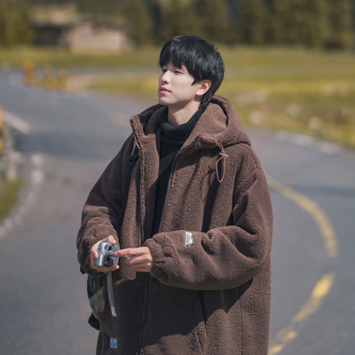 二更羊羔绒棉服男秋冬季