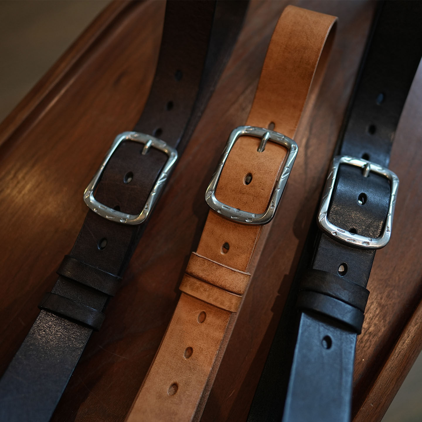 水染植鞣牛皮美式复古日字扣百搭休闲真皮牛仔工装休闲宽皮带腰带