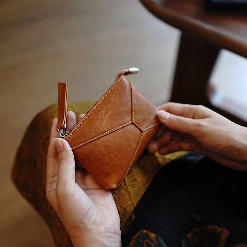 鹿小姐植鞣牛皮复古拼接便携拉链零钱包钥匙银行卡耳机口红收纳包,箱包皮具/热销女包/男包,钱包,淘宝优惠券,粉丝福利购,淘宝优惠卷