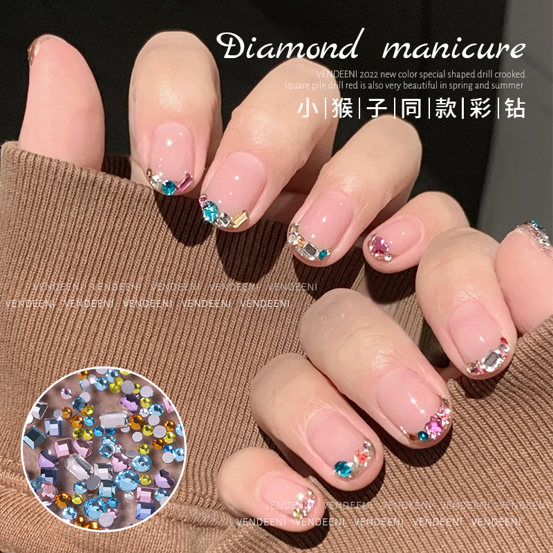 宝石彩色钻小猴子美甲钻饰品