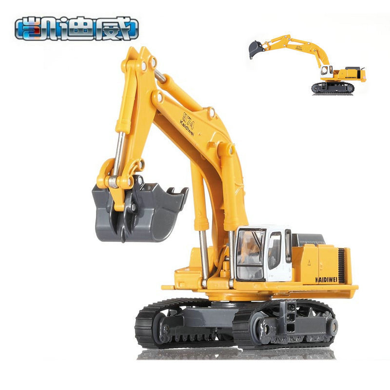 凯迪威挖土模型玩具合金工程车