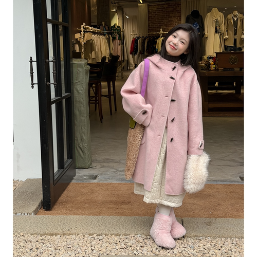 女童呢大衣冬装2025新款