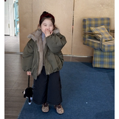 洋气棉袄外套 宝宝加绒加厚保暖棉衣儿童冬季 女童棉服冬装 2025新款