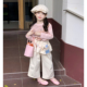 上衣休闲裤 儿童洋气时髦女宝宝春季 两件套 2026新款 女童涂鸦套装