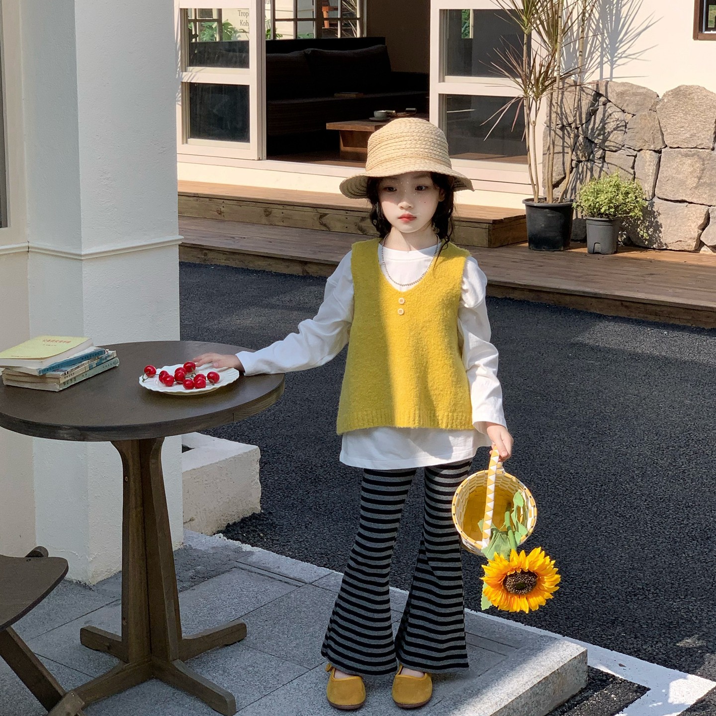 女童套装2026春季新款中小童针织背心儿童基础款打底衫修身喇叭裤,童装/婴儿装/亲子装,套装,淘宝优惠券,粉丝福利购,淘宝优惠卷