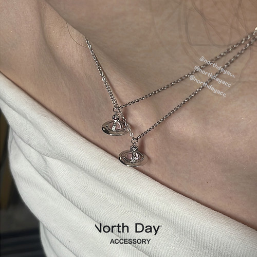 奇妙季节的神 northday超细mini小球orb土星立体钛钢项链锁骨链