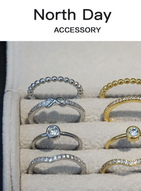 2件包邮！跑量价欧美Basic Ring叠搭保色排钻戒指V形圆钻珠珠指环