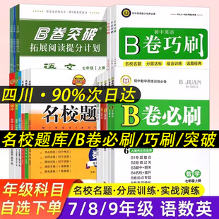 2026春成都名校题库七八九年级下册上册数学北师大版英语语文人教版重难点专项突破bB卷必刷初中一二三月考专题复习期末测试真题卷