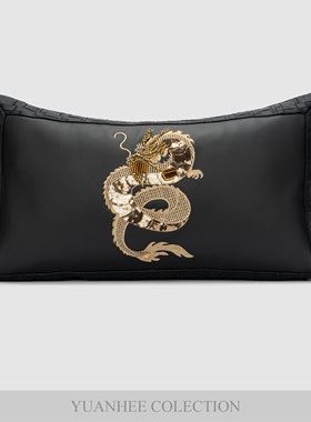 元熙壹品【新中式】系列刺绣钉珠龙年沙发抱枕靠垫客厅样板间腰靠
