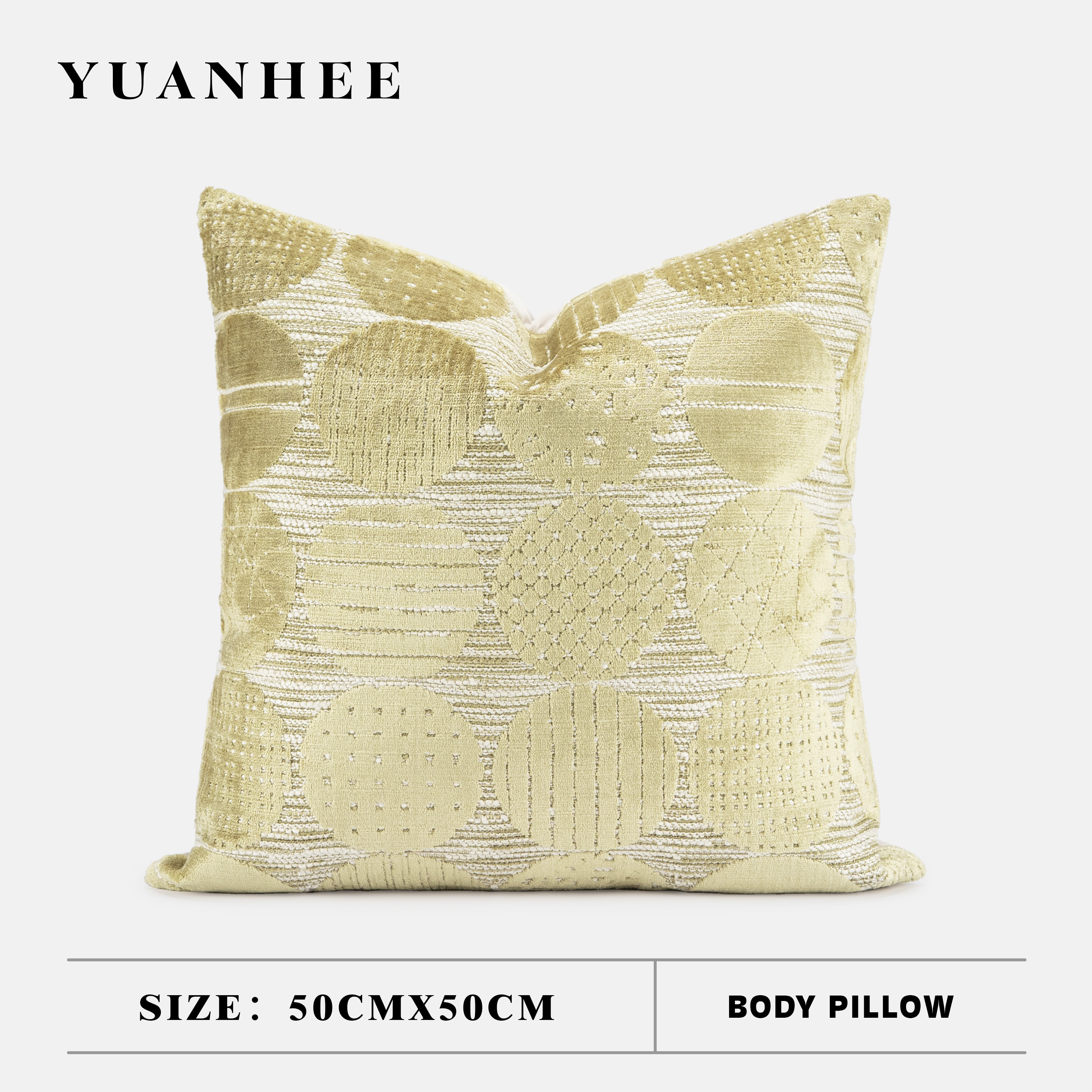 【轻奢风】黄色进口割绒方枕高级样板间酒店靠枕现代客厅沙发抱枕