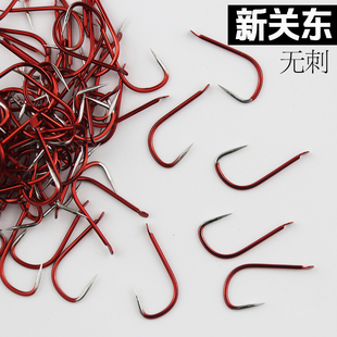 红色鬼牙新关东鱼钩无倒刺加强正品散装鲫鱼鲤鱼罗非钩鲢鳙钓鱼钩