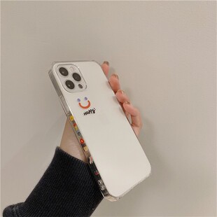 XR手机壳女 12ProMax透明iPhone11软X 透明侧边笑脸适用苹果14