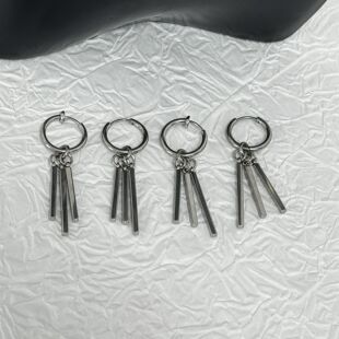 索隆吊坠无耳洞耳夹男潮流痞帅高街百搭小众流苏耳环男女耳钉耳饰