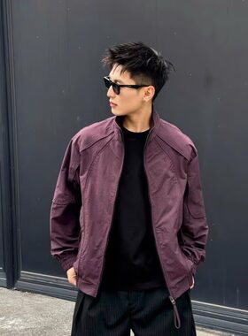 春季立领设计感男士夹克2026新款潮流休闲百搭青年帅气外套男褂子