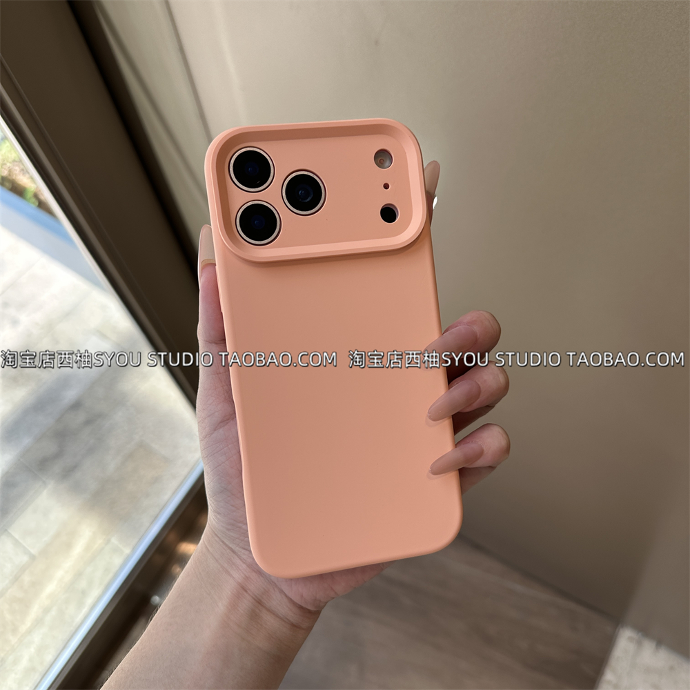 真液态硅胶壳适用苹果17Promax手机壳iPhone16保护套15新款蜜瓜色软胶全包简约轻奢高级感气质防摔女生外壳