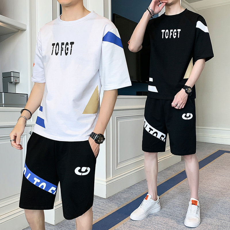 。十七八岁男孩子17套装18阳光20几30青少年25帅气19夏季短袖运动