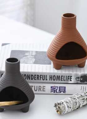ceramic sage incense holder圣木鼠尾草支架香薰炉陶瓷燃烧托盘