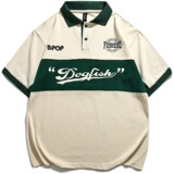 模特图POLO09LOGO印花撞色POLOP65，男装Polo衫，新杭派391(FUSEEHO 391)