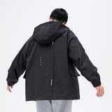 模特图W219印花连帽夹克P130，男装夹克，新杭派391(FUSEEHO 391)