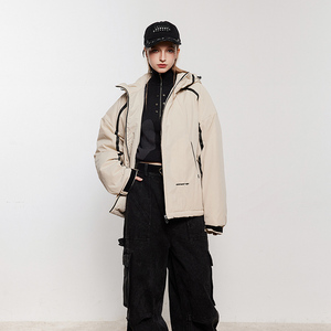 模特图 MY127 连帽拉链夹克棉服 P190 控245图片