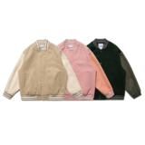 展开平铺图W197钢印棒球服夹克P140，男装夹克，新杭派391(FUSEEHO 391)