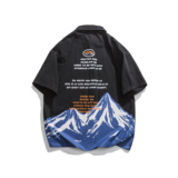 平铺图CS26雪山短袖衬衫P70，男装衬衫，新杭派391(FUSEEHO 391)