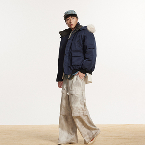ANSWER ME 391 模特图 MY146 冬季毛领棉服 P215图片