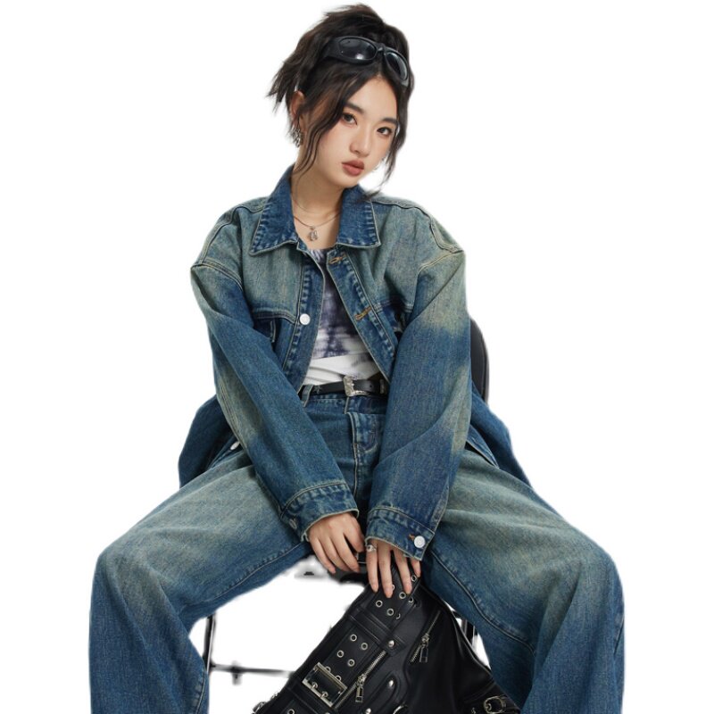 ANSWERME模特图W350春款水洗牛仔夹克P175,女装短外套,新杭派391(FUSEEHO 391)