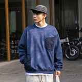 FUSEEHO模特图FW300麂皮印花套头卫衣P90，男装卫衣，新杭派391(FUSEEHO 391)