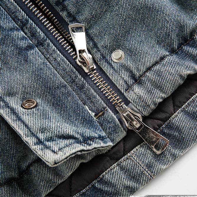 ANSWERME391白底图MY143冬季中长款牛仔棉服P225,男装棉衣,新杭派391(FUSEEHO 391)