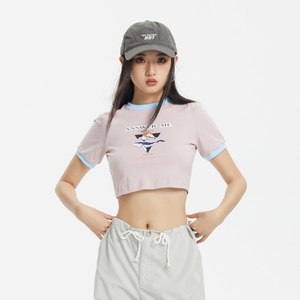 ANSWER ME 模特图 T134 夏款女装辣妹风短款T恤P40图片