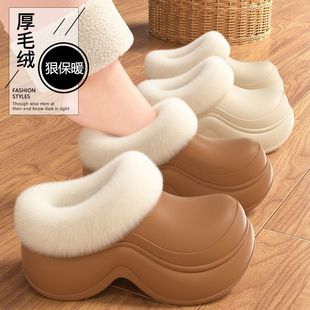 外穿增高棉鞋女款2025秋冬季新款居家保暖高级感防水包跟棉拖鞋女