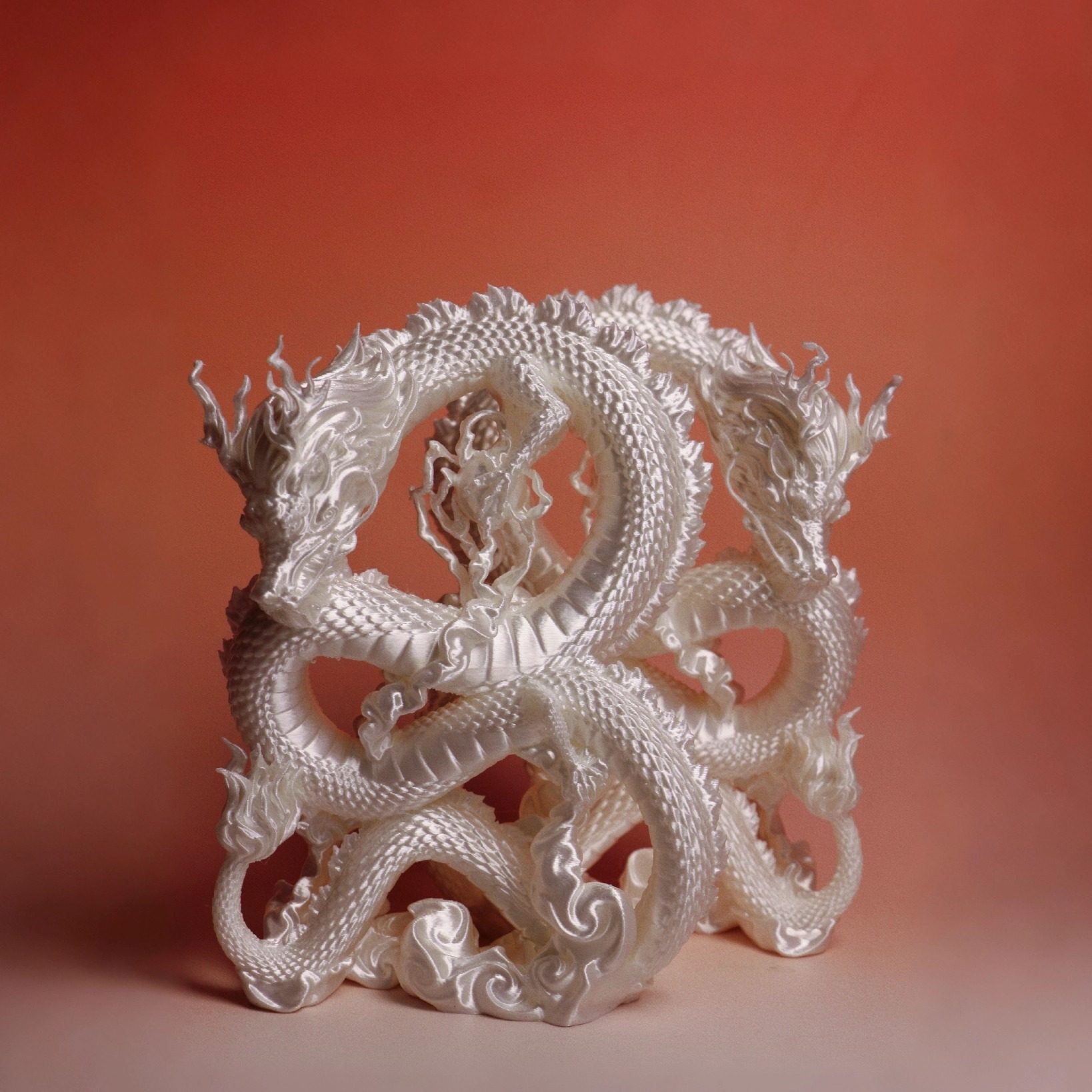 新中式银龙摆件3D打印生日乔迁新年礼物客厅桌面玄关艺术品