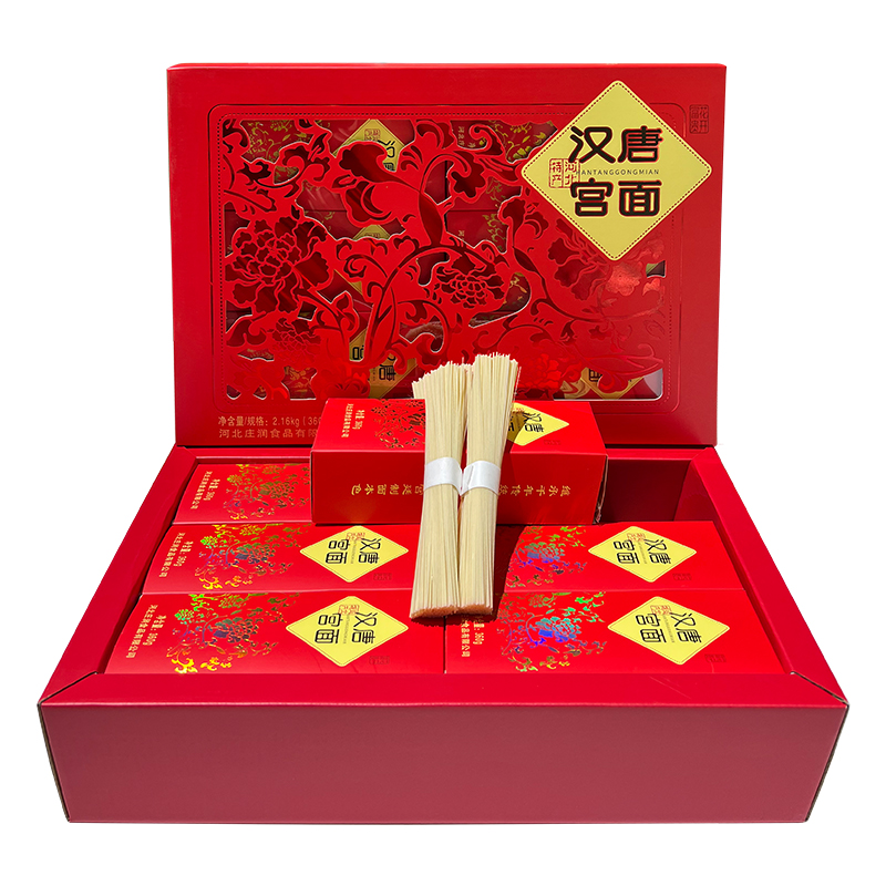 汉唐宫富贵牡丹360gx6盒宫面礼盒