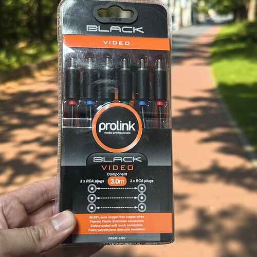美国prolink AV视频音频线线Rca插头电视机三色线4N纯铜带屏蔽