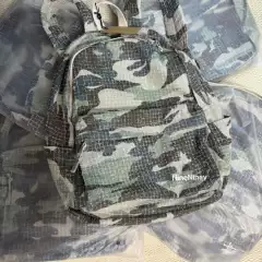 Autonomous Stu Camouflage Fw24 Classic Canvas Logo Embroidery Large Capacity Backpack Coin Card Holder Versatile for Men and Women