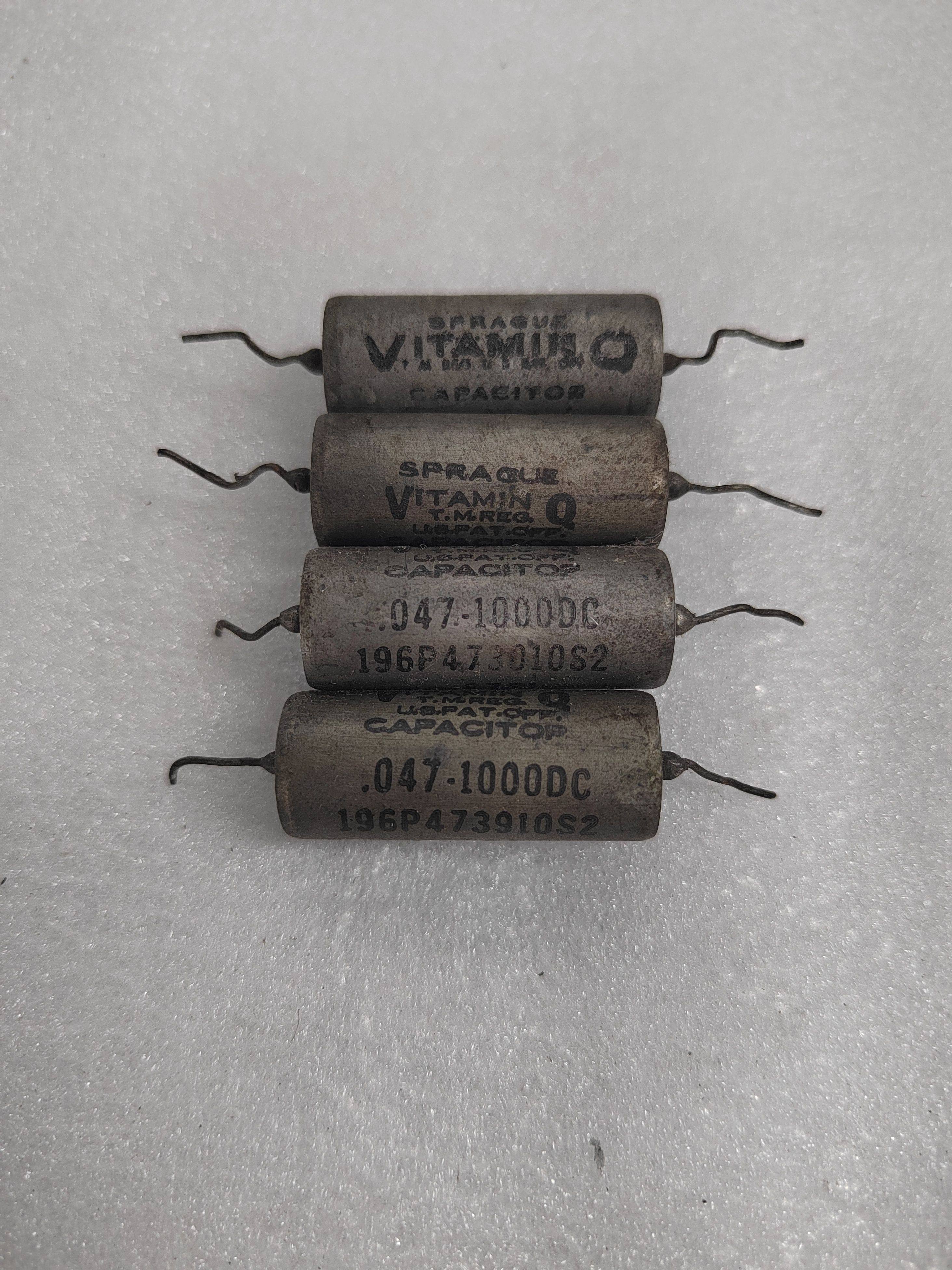 美国VQ音频耦合极品油浸电容 1000V 0.047UF 体积：13*35mm